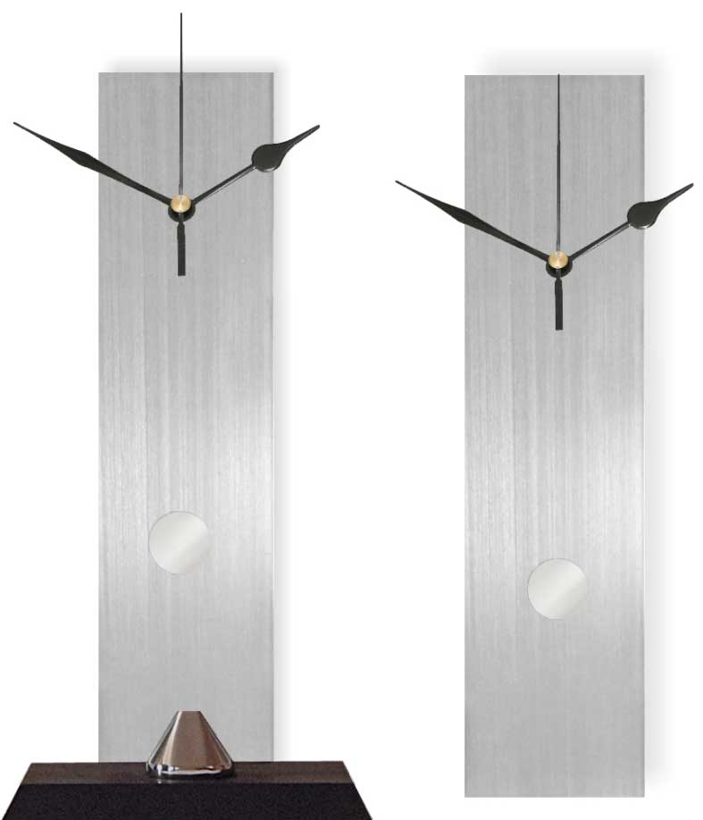 Modern Aluminum Pendulum Wall/Tabletop Clock