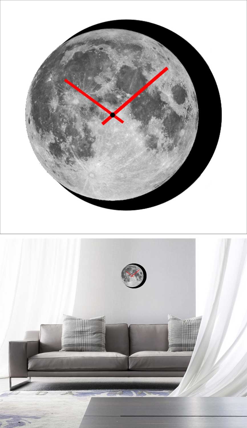 Moon Shadow Wall Clock