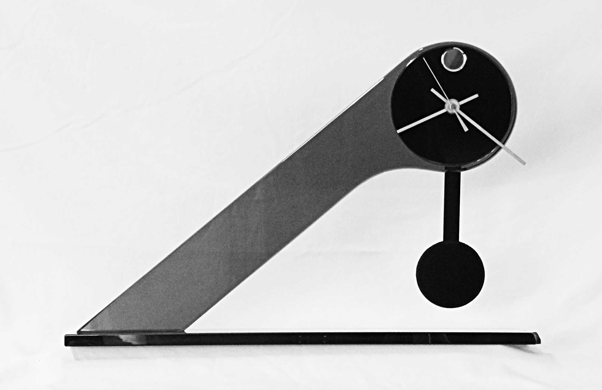 Cantilevered Glass Clock