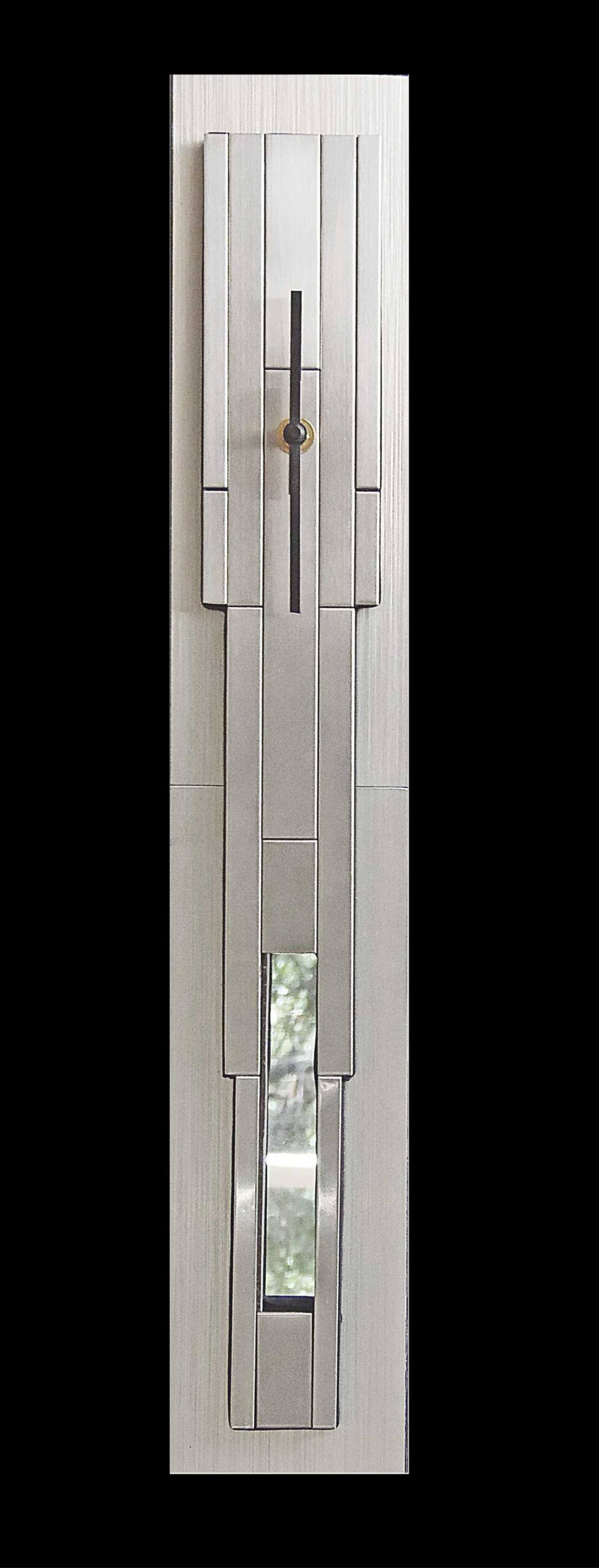 Layered Metal Mosaic Pendulum Wall Clock Layered Metal Mosaic Pendulum Wall Clock